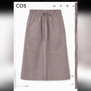 COS Striped Midi Skirt With Drawstring